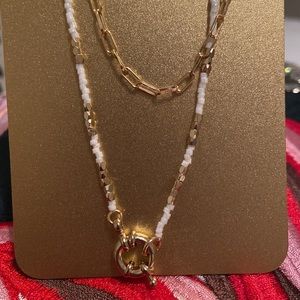 NWT Coronet Double Strand white gold necklace